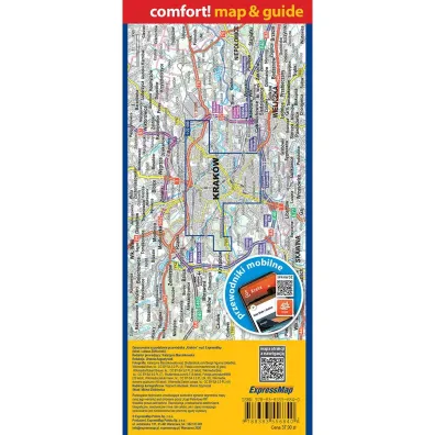 Krak�w laminowany map&guide 2w1 przewodnik i mapa