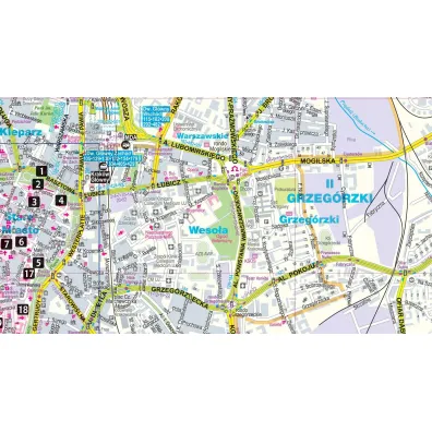 Krak�w laminowany map&guide 2w1 przewodnik i mapa