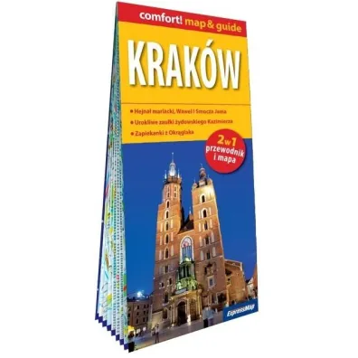 Krak�w laminowany map&guide 2w1 przewodnik i mapa
