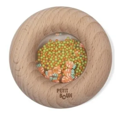 Grzechotka drewniana sensoryczna marchewki Petit Boum