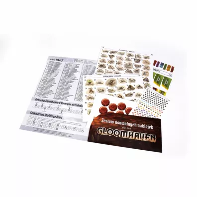 Albi Gloomhaven Stickers. Zestaw usuwalnych naklejek