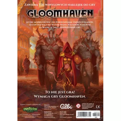 Albi Gloomhaven Stickers. Zestaw usuwalnych naklejek