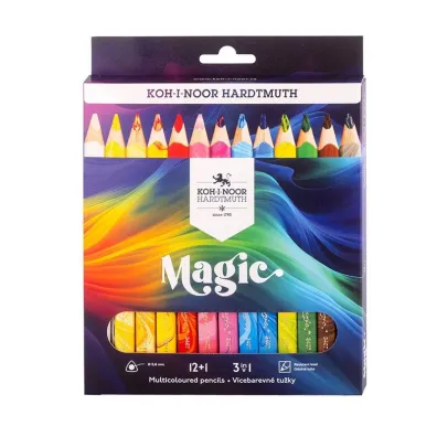 Koh-I-Noor Kredki Magic Trio 12+1 kolor�w