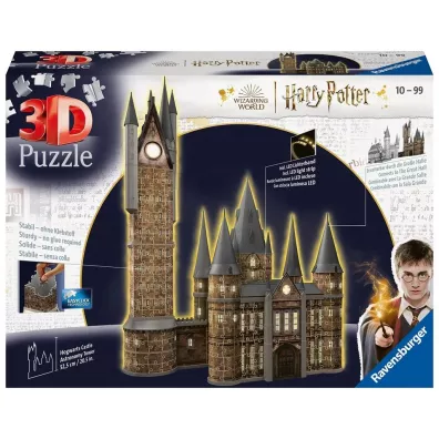 Puzzle 540 el. 3D Budynki noc�: Zamek Hogwarts Wie�a Ravensburger
