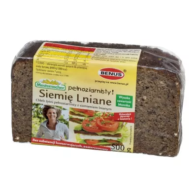Mestemacher Chleb �ytni z siemieniem lnianym 500 g