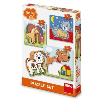 Puzzle Baby Zwierz�ta w gospodarstwie 3-5el Dino Toys