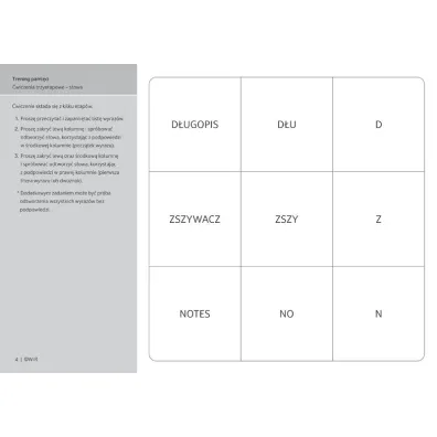 Trening pami�ci �wiczenia trzyetapowe s�owa