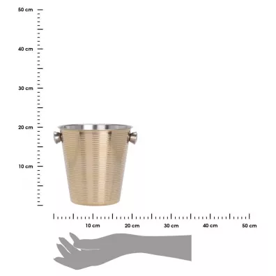 Excellent Houseware Cooler metalowy z uchwytami zoty 22 cm