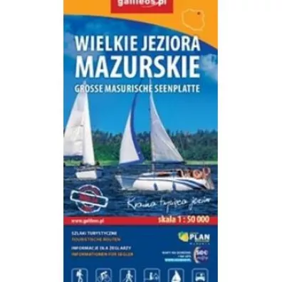 Mapa turystyczna Wielkie Jeziora Mazurskie 1:50 000