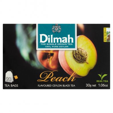 Dilmah Cejloska czarna herbata z aromatem brzoskwini Peach 20 x 1.5 g