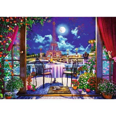 Puzzle 1000 el. Pary� w blasku ksi�yca Trefl