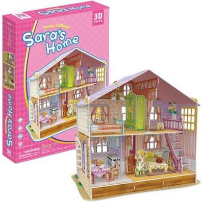 Puzzle 3D Saras Home Domek dla lalek Cubic Fun