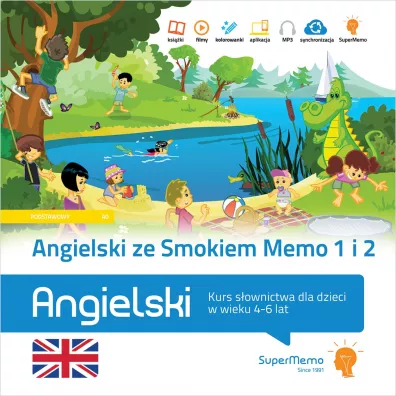 Angielski ze Smokiem Memo 1 i 2. Kurs sownictwa dla dzieci w wieku 4-6 lat