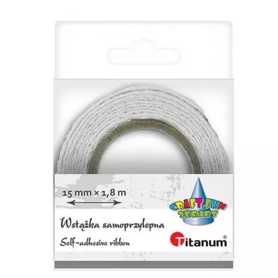 Titanum Wst��ka bawe�niana koronka bia�a 15mm x 1,8m