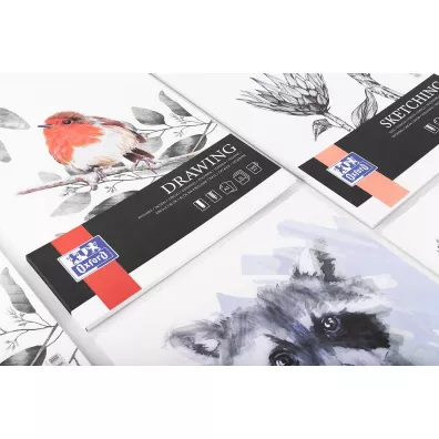 Oxford Blok artystyczny marker A4 klejony bia�y g�adka 15 kartek