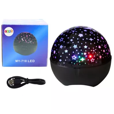 LeanToys Projektor gwiazd 2w1 czarny