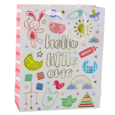LeanToys Torba prezentowa Hello Little 32x26x10cm