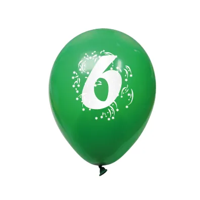 Arpex Balon dekoracyjny z nadrukiem cyferki 6 K7936