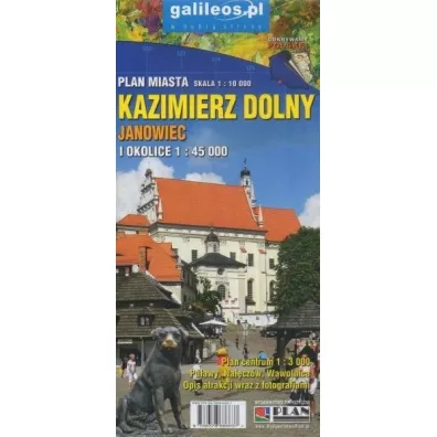 Mapa - Kazimierz Dolny i okolice 1:45 000