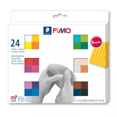 Staedtler Fimo Masa plastyczna termoutwardzalna Soft Basic 24x25g 24 szt.