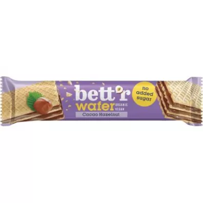 Bettr Wafelek z kremem orzechowo-kakaowym bez dodatku cukrw 30 g Bio
