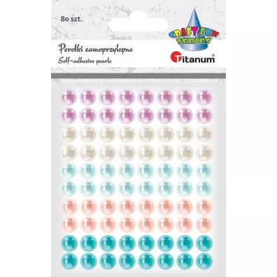 Titanum Kryszta�ki samoprzylepne pere�ki mix 80 szt.