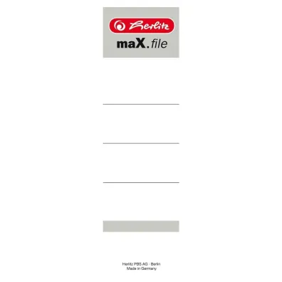 Herlitz Etykieta na segregator wsuwana 8cm 10 szt.