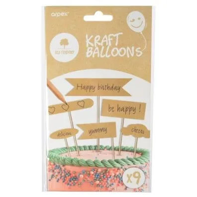 Arpex Pikery flagi Kraft Balloons 9 szt.