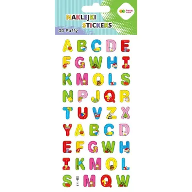 Happy Color Naklejki 3D PUFFY-Animal Letters 9.5x22 cm