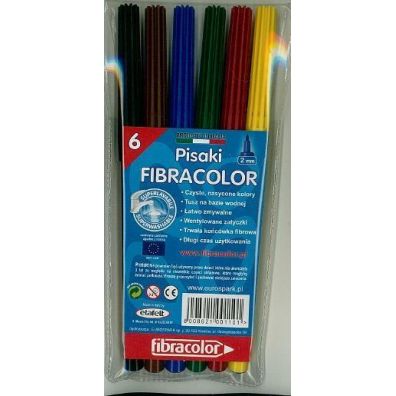 Fibracolor Pisaki w etui 6 kolorw