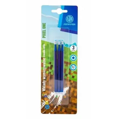 Astra Wk�ady wymazywalne Oops! Pixel One niebieskie 3 szt.
