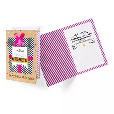 Kukartka Karnet B6 FR-022 Urodziny prezent