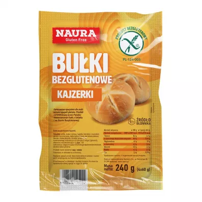 Naura Bu�ki bezglutenowe kajzerki 240 g