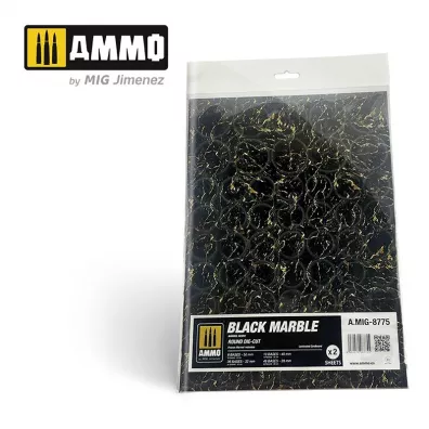 Ammo: Black Marble - Round Die-Cut (2) 2 szt.