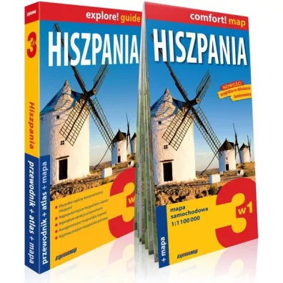 Hiszpania 3 w 1 przewodnik + atlas + mapa