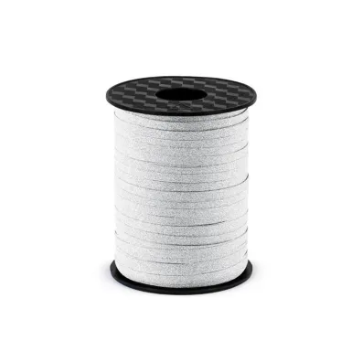 PartyDeco Wst��ka plastikowa srebrny 5mmx225m
