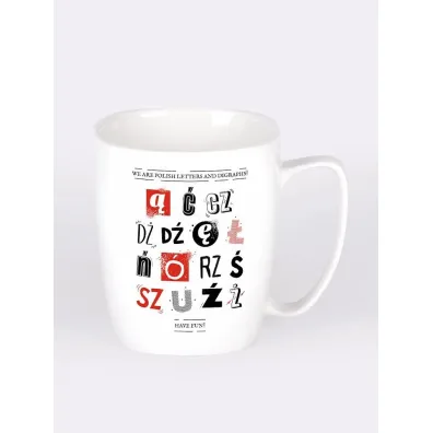Nadwyraz.com Kubek polskie literki/ polish letters