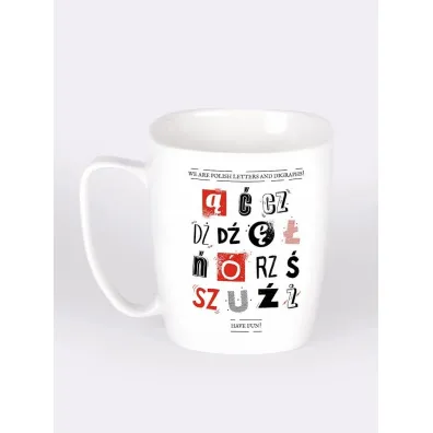 Nadwyraz.com Kubek polskie literki/ polish letters