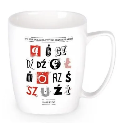 Nadwyraz.com Kubek polskie literki/ polish letters