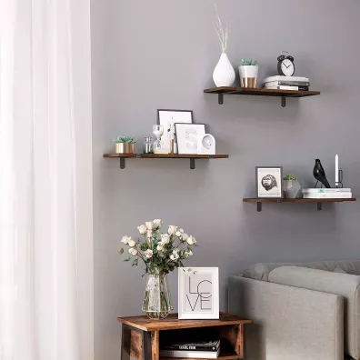 Songmics Rustykalne pki cienne 60 cm
