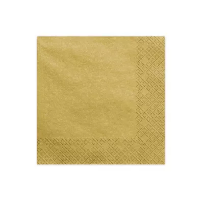 PartyDeco Serwetki tr�jwarstwowe z�ote 33x33 cm