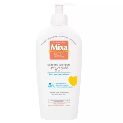 Mixa Baby �agodny szampon i p�yn do k�pieli 2w1 400 ml
