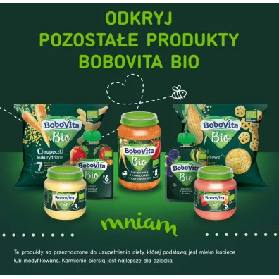 BoboVita Kaszka bezmleczna pe�noziarnista wielozbo�owa z bananem i truskawk� po 8 miesi�cu 200 g Bio