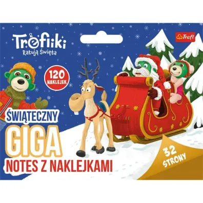 Trefiliki Ratuj� �wi�ta. �wi�teczny Notes z Naklejkami