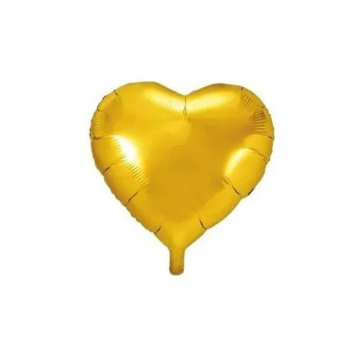 PartyDeco Balon foliowy Serce z�oty 45cm