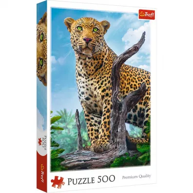 Puzzle 500 el. Dziki lampart Trefl