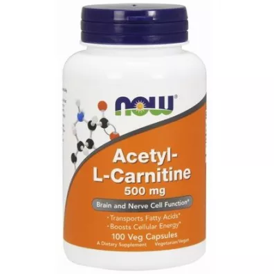Now Foods Acetyl L-Karnityna HCI 500 mg Suplement diety 100 kaps.