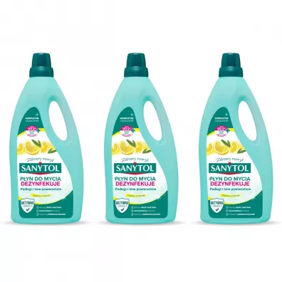 Sanytol P�yn do pod��g i innych powierzchni o zapachu cytryny Zestaw 3 x 1 l