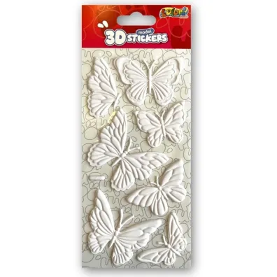 Naklejki 3D Model White Butterflies PENMATE