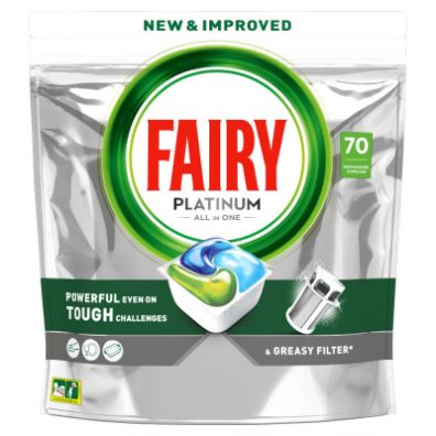 Fairy Platinum Tabletki do zmywarki All in One 70 szt.